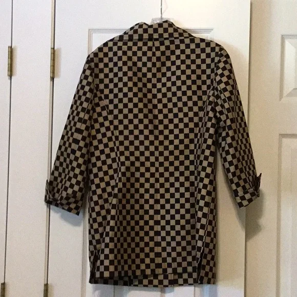 Carlisle Checkered Trench Coat - Picture 2 of 3